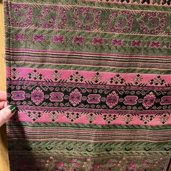 Beautiful Boho Pink and Green Scarf 💗💚 - Picture 3 of 4